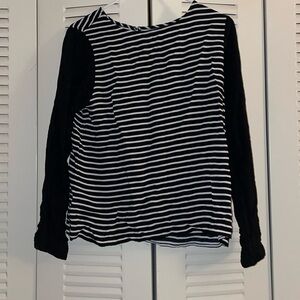 Gap Medium long sleeve striped black and white womens shirt
